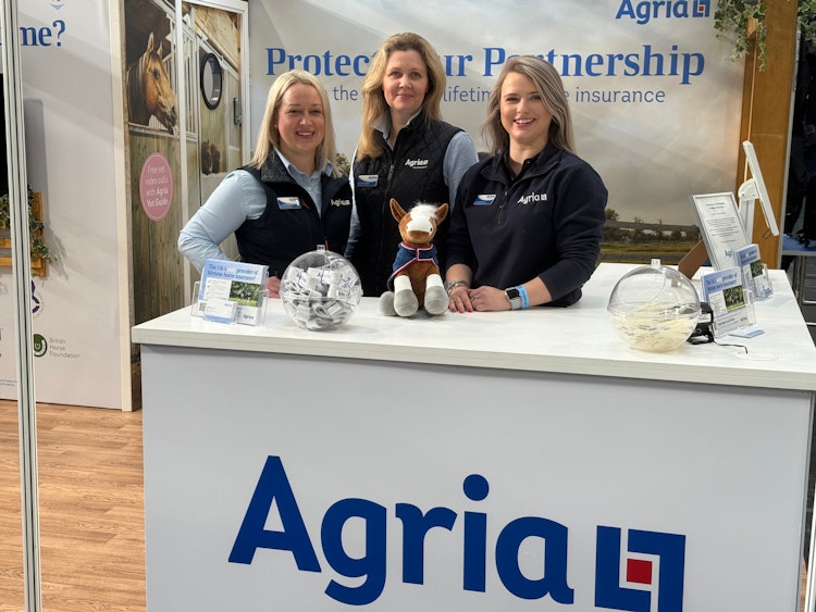 The Agria Pet Insurance Equine team at an event stand